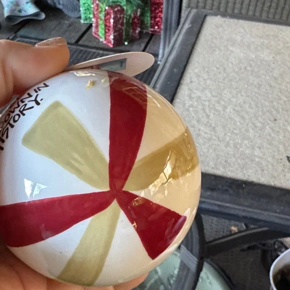 FSU Reindeer Holiday Ornament - White and Brown - Picture 6 of 6